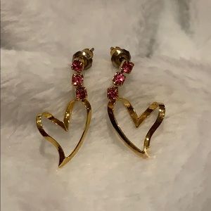 Heart dangle earrings